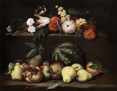 Bodegón de flores y frutas de Unbekannt Unbekannt